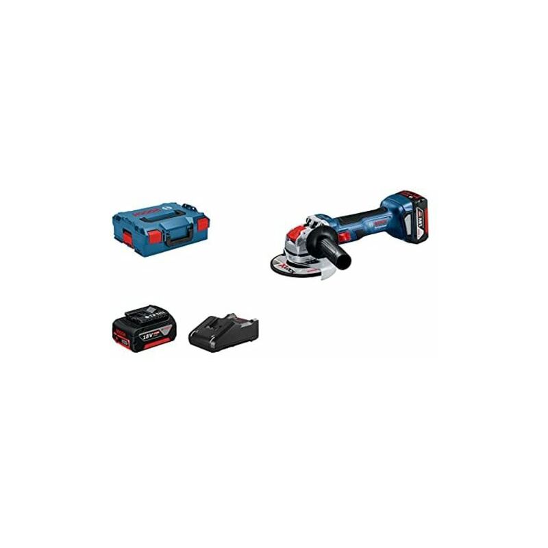 

Bosch Professional 18V System GWX 18V-7 - Amoladora angular a batería (18V, X-LOCK, disco diametro 125 mm, 2 baterías x 4.0 Ah, en L-BOXX)