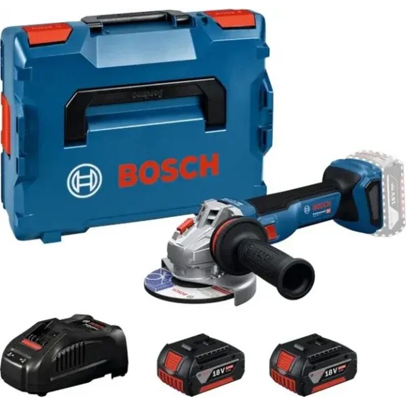 Meuleuse Bosch GWS 18V-11 – 125 mm, 2x5 Ah, Chargeur GAL 1880