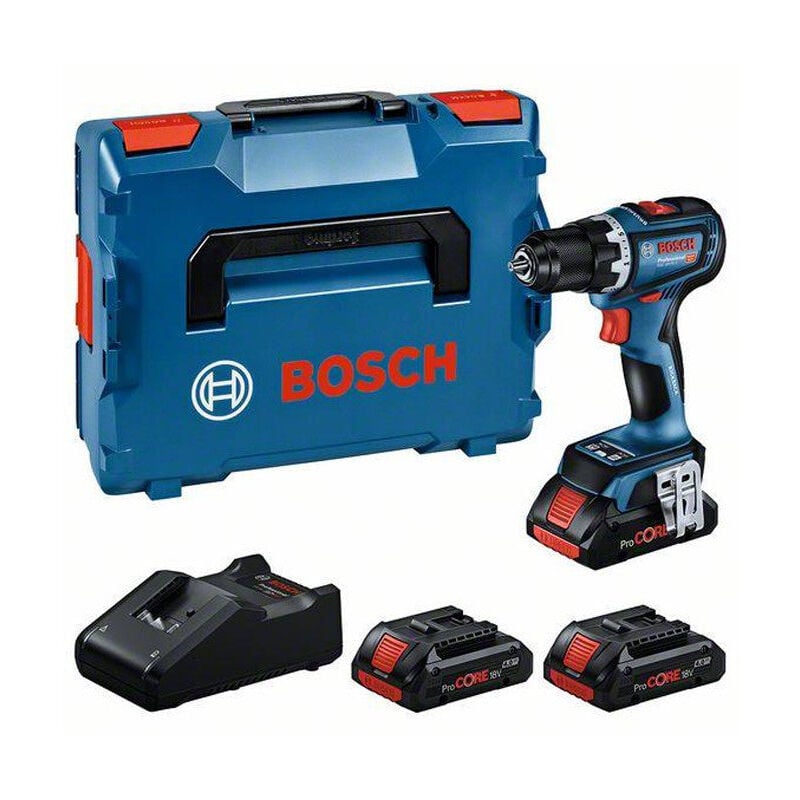 Perceuse - Visseuse sans fil BOSCH GSR 18V-90 C Professionnal + 3 batteries ProCORE 4.0Ah 18V + chargeur en L-BOXX 0615A5002R