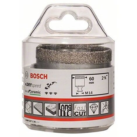 Bosch Professional 1x Fresa Diamantata Best for Ceramic Dry Speed, Foratura a Secco della Ceramica Dura, Ø 60 x 35 mm, Accessorio Smerigliatrice Angolare