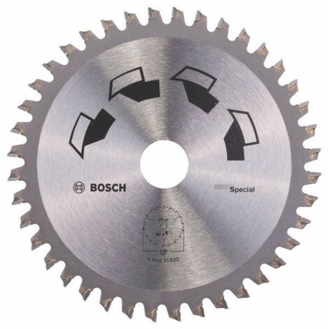 Bosch Professional 1x Kreissägeblatt de Special (für Holz, Kunststoffe, Spanplatten, Ø 130 x 20 mm, Ø 130 x 20 mm, 40 Zähne, Kreiszubehör)