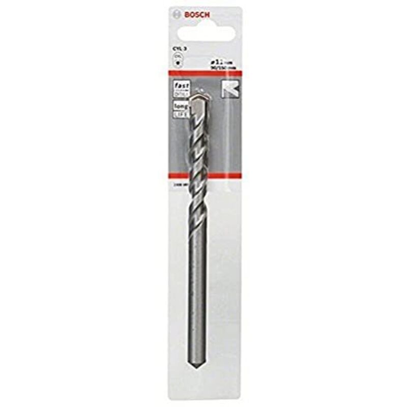 Bosch - Professional 1x punte da calcestruzzo CYL-3 (per calcestruzzo, ø 11 x 90 x 150 mm, accessorio perforatrice a percussione)