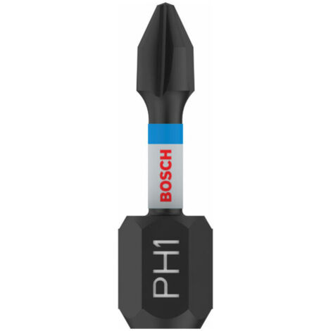Bosch Professional 2 Bits de Impact Control PH1, 25 mm, Sechskantschaft, Pick and Click, Zubehör de Schlagbohrmaschine de drill de impact