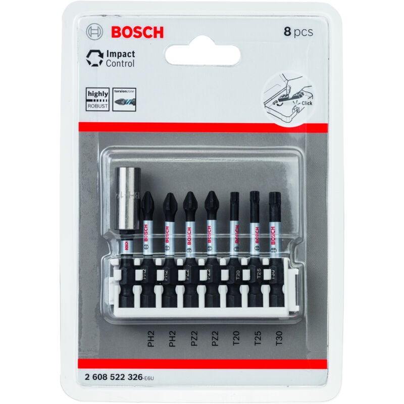 

BOSCH 2608522326 Punta Atornillado Impact PH2x2,PZ2x2,T20,25,30:50,portap
