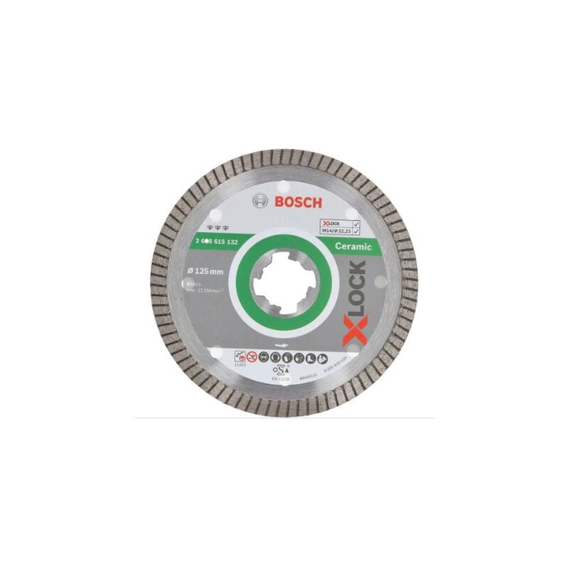 Bosch - Disque diamant X-Lock Ceramic ExtraClean 125 mm - 2608615132