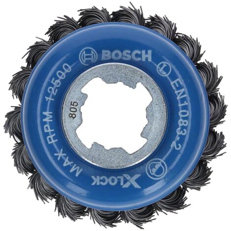 Bosch Professional 2608620727 Spazzola a Tazza Intrecciato Heavy, per Metallo, X-Lock, Ø 75 mm, Spessore Filo 0.5 mm, per Ø125 mm