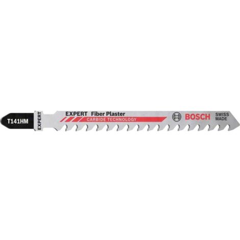 BOSCH PROFESSIONAL 2X LAMES DE SCIE SAUTEUSE EXPERT 'FIBER PLASTER' T 141 HM (POUR PANNEAUX DE FIBRO-CIMENT, PANNEAU DE CLOISON