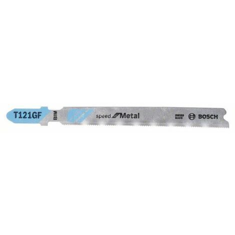 Bosch Professional 3x Lame per seghetto alternativo T 121 GF Speed for Metal (per Lamiere di acciaio, accessorio Seghetto alternativo)