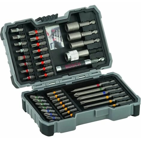 Bosch Professional 43 pièces Coffrets d'embouts de vissage Extra Hard, (PH, PZ, SL, T, TH-Bit, Accessoires Perforateurs et Visseuses)