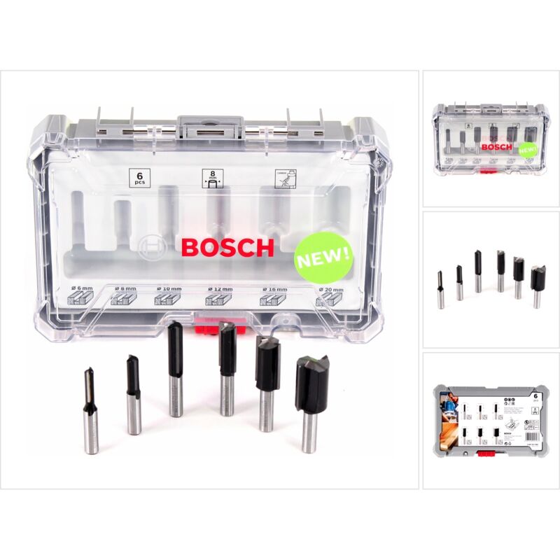 Bosch Groove Cutter Set 8 mm for Router, 6 pcs. + Carry Case ( 2607017466 )