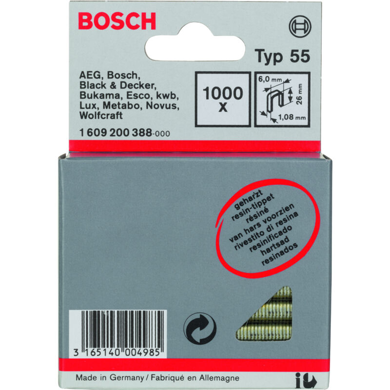 Bosch - Pince résine 55 : 60x 108x26mm : 1 000 pièces 1609200388