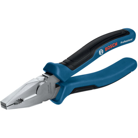 Bosch Professional Alicate universal, cromo vanadio, mango softgrip, Azul, Alicates combinados de 180 mm