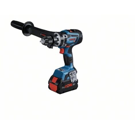 Bosch Professional BITURBO GSB 18V-150 C - Taladro percutor a batería (18V, 150 Nm, 2200 rpm, conectable, sin batería, en caja), Azul