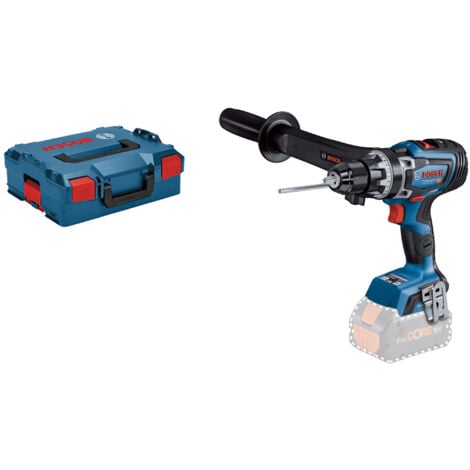 Bosch Professional BITURBO GSR 18V-150 C - Atornillador a batería (18V, 150 Nm, 2200 rpm, conectable, sin batería, en L-BOXX), Azul, solo