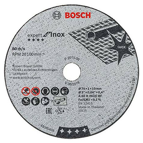 BOSCH Professional Bosch 2 608 601 520 - Disque de coupe - Metal - Bosch - 1 cm - 7,6 cm - - GWS 10.8-76 V-EC Professional (2 608 601 520)