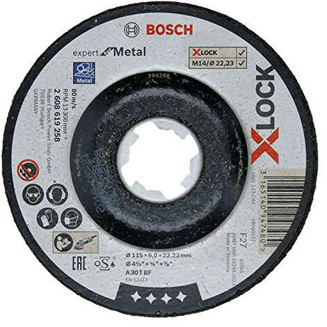 BOSCH Professional Bosch 2608619258 Schruppscheibe gekröpft 115 mm 22.23 1 St. (2608619258)