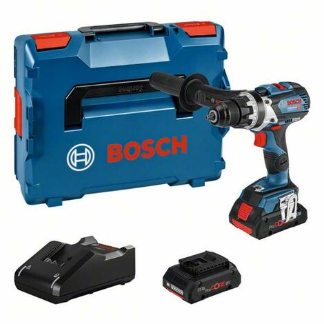 Bosch Professional Bosch Akku-Bohrschrauber GSR 18V-110 C mit 2 x Akku ProCORE18V, 4,0 Ah und L-BOXX