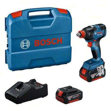Bosch Professional Bosch Akku-Drehschlagschrauber GDX 18V-200, 2 x Akku, Ladegerät, L-Case