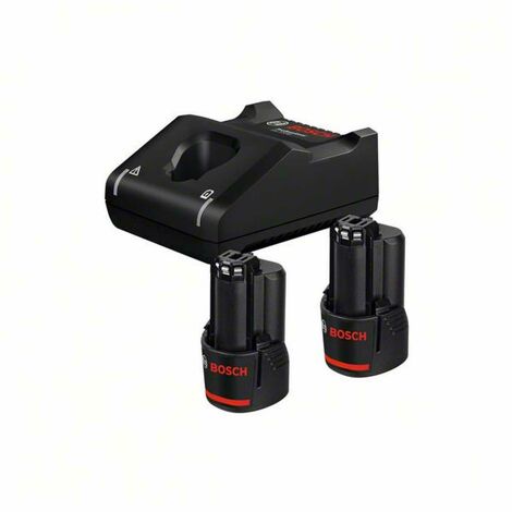 Bosch Professional Bosch Akku Starter-Set: 2 x GBA 12 Volt, 3.0 Ah und GAL 12V-40