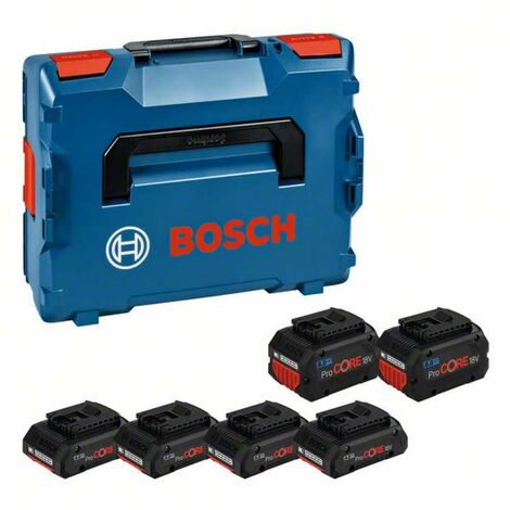 Bosch Professional Bosch Akkupack Akku Set 4x ProCORE18V 4,0Ah + 2x ProCORE18V 8,0Ah + L-BOXX mit Einlage