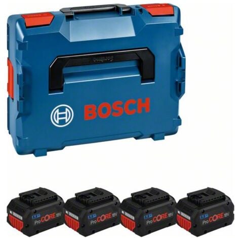Bosch Professional Bosch Akkupack Akku Set 4x ProCORE18V 5,5Ah + L-BOXX mit Einlage