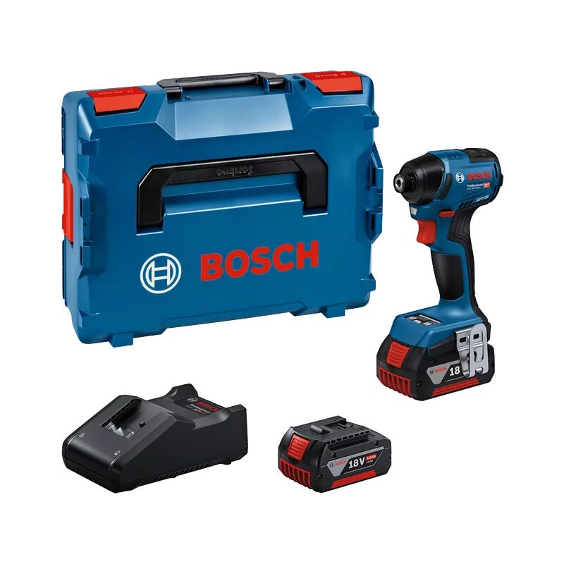 Visseuse à chocs gdr 18V-220 c Bosch avec 2 Batteries 18V 5.0 ah - chargeur - L-Boxx - 06019L6003