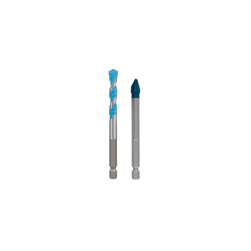 Bosch - Professional expert HEX-9 Hard Ceramic and Multi Construction - Set de mèches (2 pièces, pour béton, carreaux souples, diamètre de 8.0, 8.0