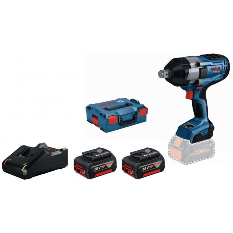Bosch Outillage Clé à Chocs séns Fil 18 V 2 Batteries 5 0 Ah Chargeur 06019j8522 - vue 2