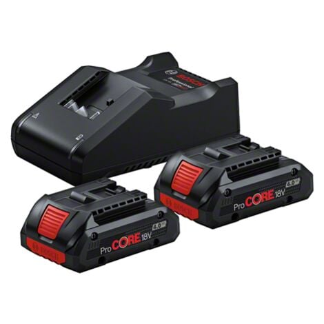 BOSCH PROFESSIONAL BOSCH Pack 2 batteries ProCORE 18V 4Ah + GAL18V-40 - 1600A01BA3