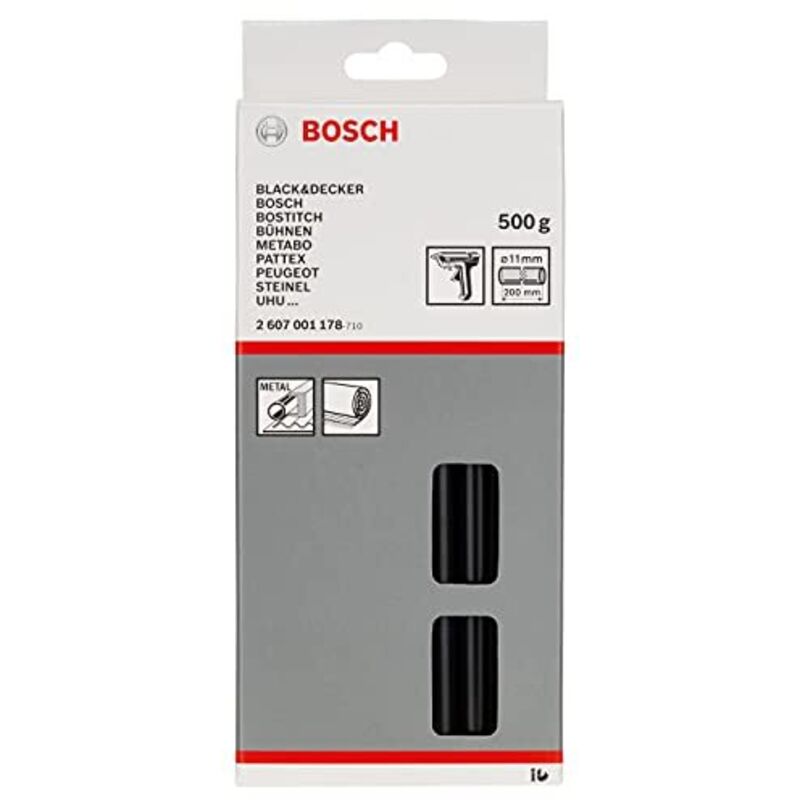 Bosch - Accessories 2607001178 Stick colla a caldo 11 mm 200 mm Nero 500 g 500 g