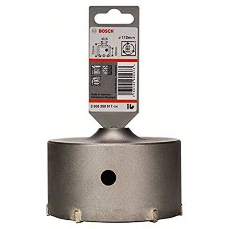 Bosch - Corona a forare per punte martelli perforatori sds plus 9, diametro 112mm, bos 2608550617