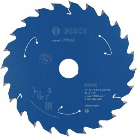 Bosch Professional Disco de sierra circular Expert for Wood (madera, 140 x 20 x 1,8 mm, 24 dientes, accesorio de sierra circular sin cable)