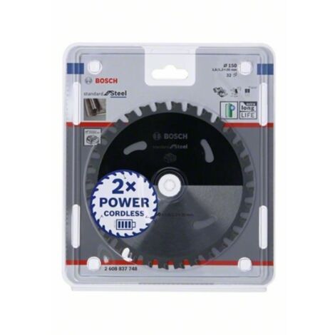 Bosch Professional Disco de sierra circular Standard for Steel (acero, 150 x 20 x 1,6 mm, 32 dientes, accesorio de sierra circular sin cable)