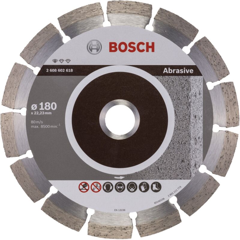 Bosch - Disque à tronçonner diamanté Standard for Abrasive 180x22,23x2x10 mm 2608602618
