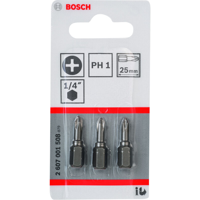 Bosch - Embout de tournevis Phillips PH1 extra dur (25mm) 2607001510