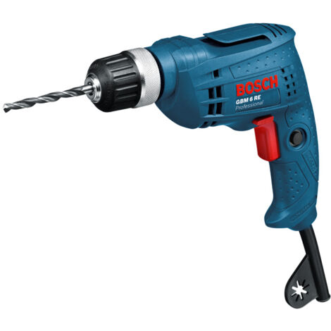 Bosch Professional GBM 6 RE - Taladro sin percusión (350 W,Ø max perforación en acero 6,5 mm, en caja)