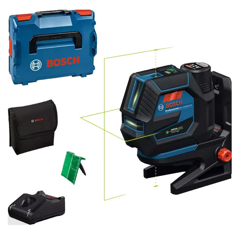 Laser combiné bosch gcl 12V-50-22 cg + Support rm 20 + Batterie gba 12V 2.0Ah en L-Boxx