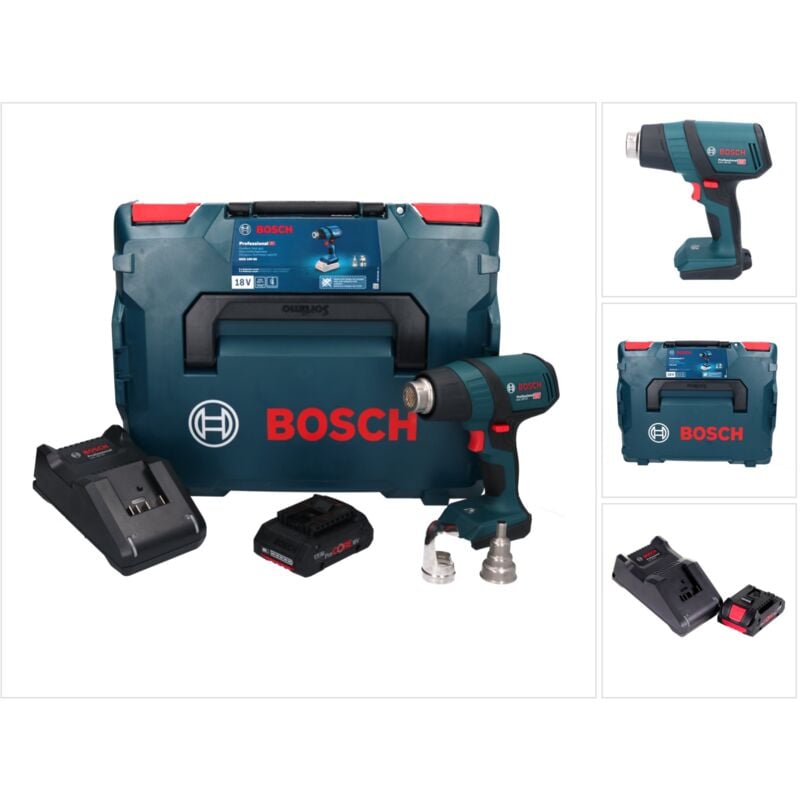 Bosch Professional GHG 18V-50 Décapeur thermique sans fil 300°C / 500°C 18V + 1x Batterie ProCORE 4,0Ah + Chargeur + Coffret L-Boxx