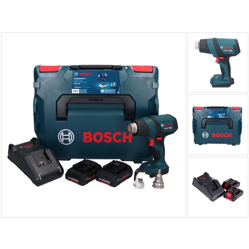 Bosch Professional - ghg 18V-50 Décapeur thermique sans fil Bosch ghg 18V-50 Professional 300°C / 500°C 18V + 2x Batteries ProCORE 4,0Ah + Chargeur +