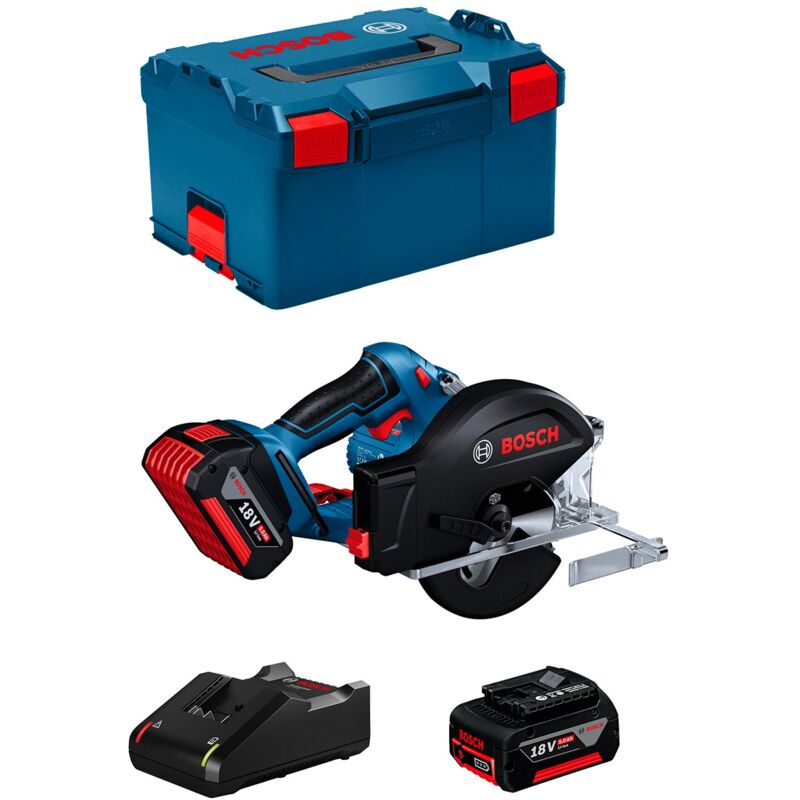 Sega Circolare bosch gkm 18V-50 (2 x 5,0 Ah + GAL18V-40 + L-Boxx 238)