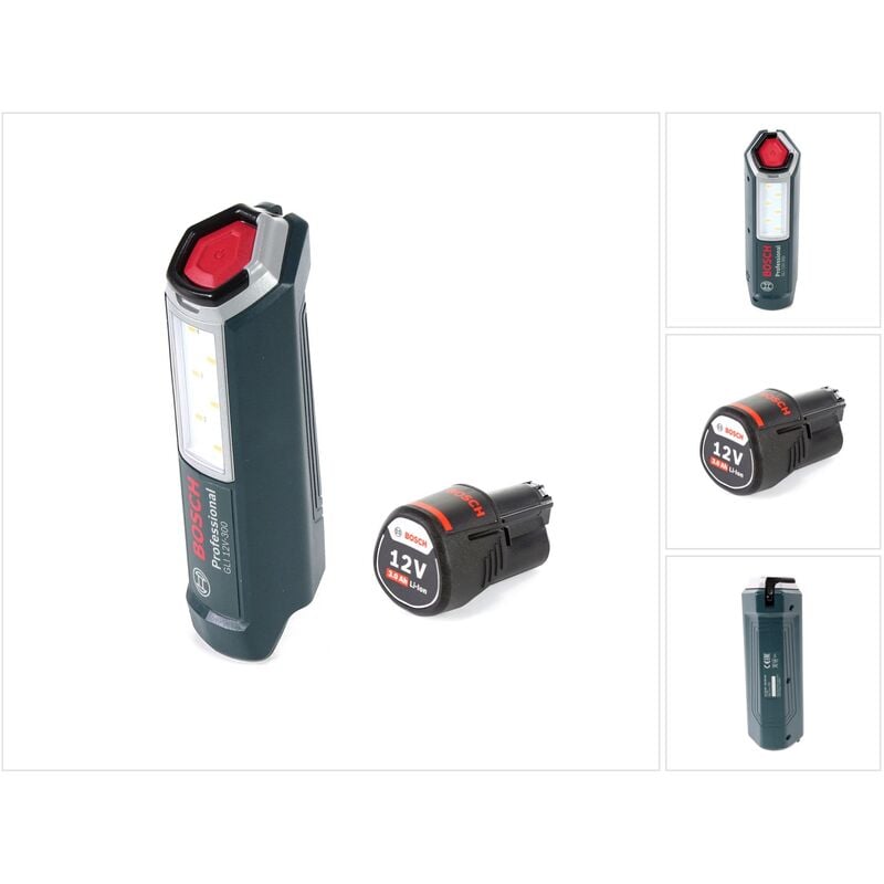 Bosch - Professional gli 12V-300 Lampe sans fil + 1x Batterie gba 12 v 3,0 Ah - sans Chargeur