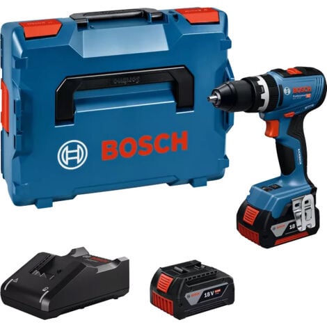 BOSCH PROFESSIONAL Perceuses-visseuses à percussion sans-fil - GSB 18V-65 - BOSCH - avec 2 batteries 18V 5.0Ah - chargeur - L-Boxx - 06019N3303