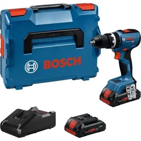 BOSCH PROFESSIONAL Perceuse à Percussion BOSCH GSB 18V-65 (2 x 4,0 Ah ProCORE GAL 18V-40 L-Boxx 136)