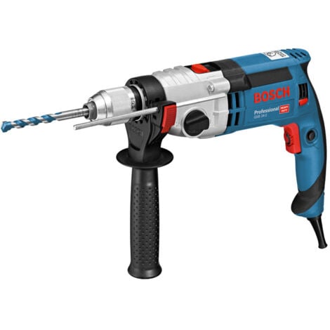 Bosch Professional GSB 24-2 - Taladro percutor (1100 W, 2 velocidades, 3000 rpm, Ø max perforación hormigón 22 mm, en maletín)