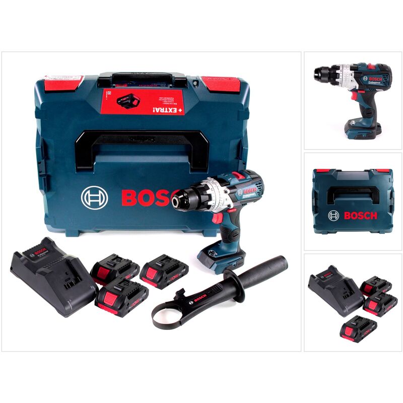 Bosch GSB 18V-110 C Trapano avvitatore con percussione a batteria Professional 18V / 110Nm + 3x Batterie ProCore 4,0 Ah + Caricabatterie + Valigetta