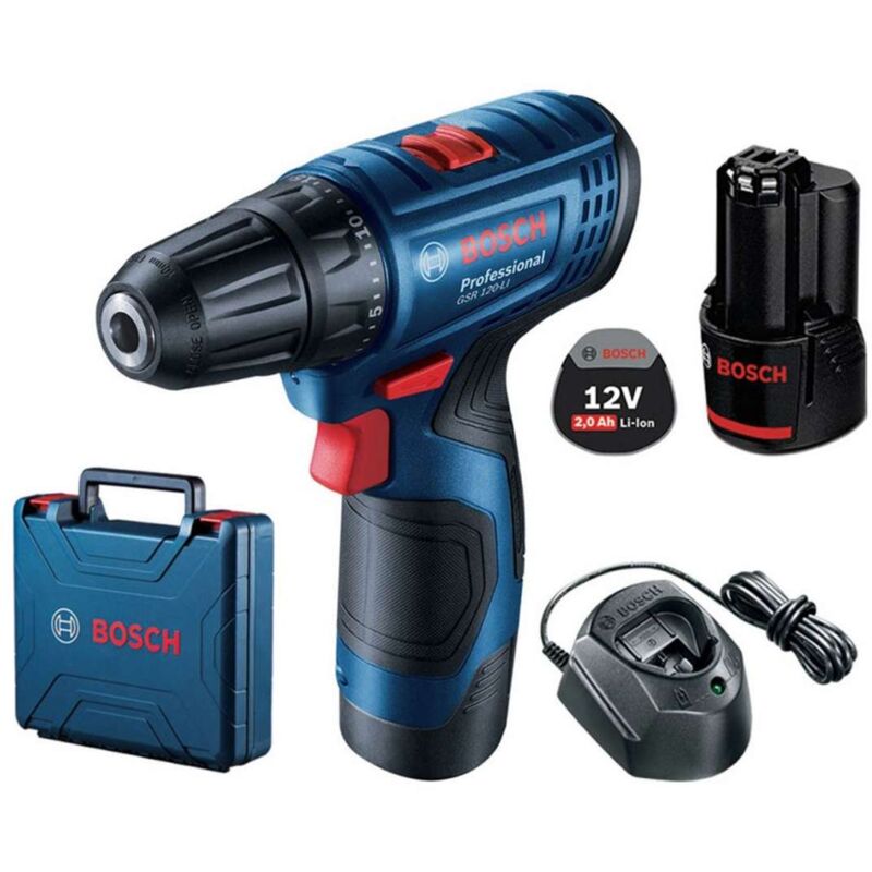 Professional gsr 120-LI gsr 120-LI Trapano avvitatore a batteria 12 v 2.0 Ah Li-Ion incl. seconda batteria, incl. - Bosch