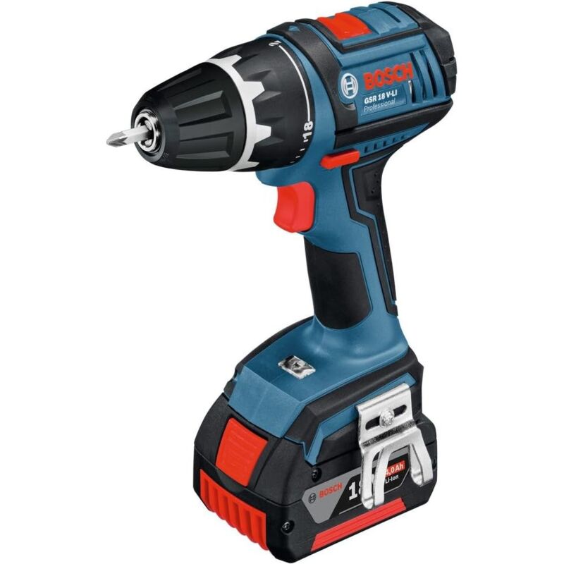 Professional trapano avvitatoreabatteria GSR18V 18.0V litio- 4Ah mandrino autoserrante 13MM 2 batterie - Bosch