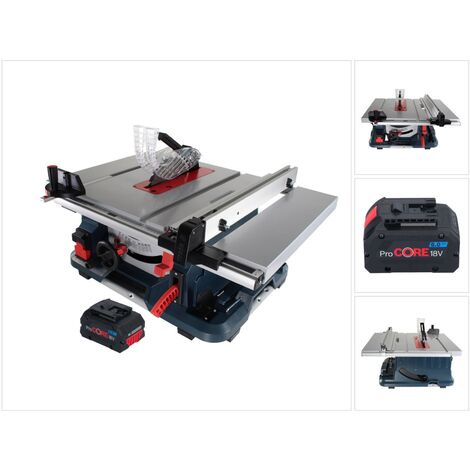 Bosch Professional GTS 18V-216 Scie sur table sans fil 216mm 18V Biturbo Brushless + 1x Batterie ProCORE 8,0Ah - sans chargeur