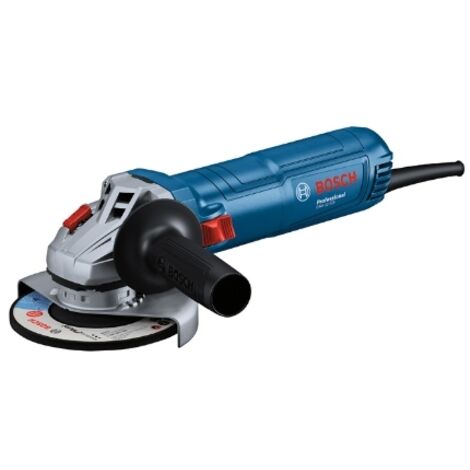 Bosch Professional GWS 12-125 amoladora angular con cable (Ø del disco: 125 mm, potencia 1200 W, protección re arranque, incl. disco lija, caperuza prot., tuerca apriete, empuñadura auxiliar estándar)