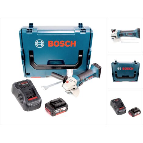 Bosch Professional GWS 18-125 V-LI 125 mm Meuleuse angulaire sans fil + Coffret de transport L-Boxx + 1x Batterie 5,0 Ah + Chargeur
